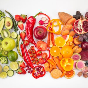 Eet de kleuren van de regenboog! Happy leven!