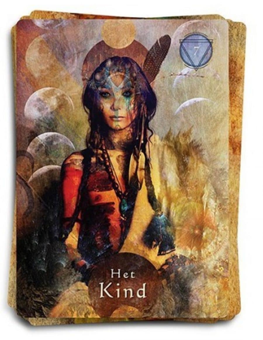 Mystieke Sjamanen Orakel - Het kind - kaartenset - Afb. Spiru.nl Mystieke Sjamanen Orakel - Kind - kaartenset